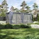 Rojaplast ECO 6×3 m pergola függöny- és szúnyogháló szett – komplett oldalfal készlet