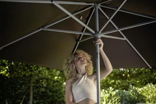 Kettler EASY PUSH napernyő Ø300 cm – UV 50+, vízálló, világosszürke