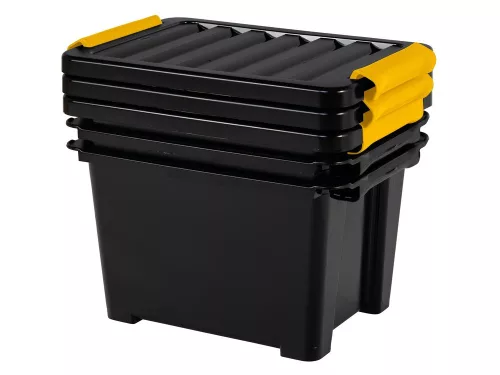 Rotho DIY EASY tároló doboz szett 3×15L – fedeles műanyag tároló készlet