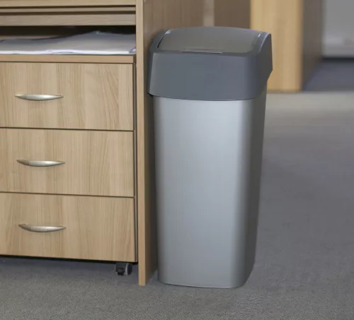 Curver FLIPBIN szemetes 45L – billenő fedeles műanyag kuka, szürke