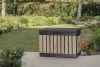 Keter KENTWOOD kerti tároló box – 190 L, ülhető párnatartó, ashwood