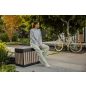   Keter KENTWOOD kerti tároló box – 190 L, ülhető párnatartó, ashwood