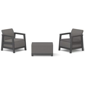   Keter SCANDI LINEA BALCONY kerti bútor szett – Mountain Grey / Grafit