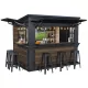 Keter DECO BAR DUO kerti bár és tároló – DECOCOAT, walnut, 2 az 1-ben