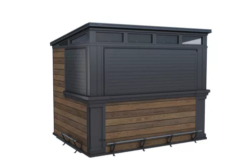 Keter DECO BAR DUO kerti bár és tároló – DECOCOAT, walnut, 2 az 1-ben