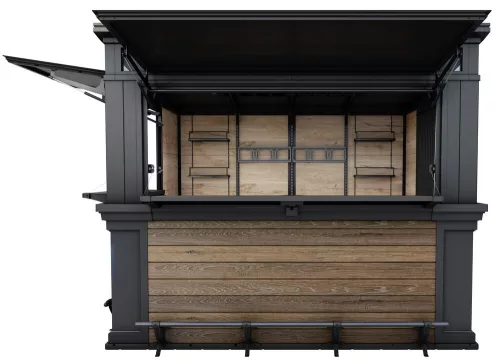 Keter DECO BAR DUO kerti bár és tároló – DECOCOAT, walnut, 2 az 1-ben