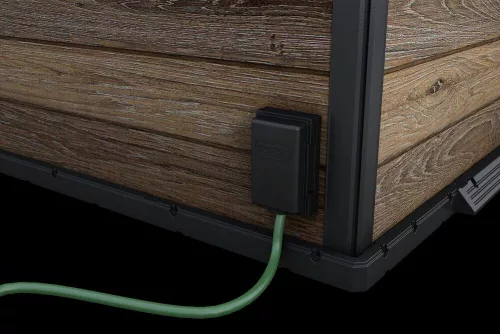 Keter DECO BAR DUO kerti bár és tároló – DECOCOAT, walnut, 2 az 1-ben