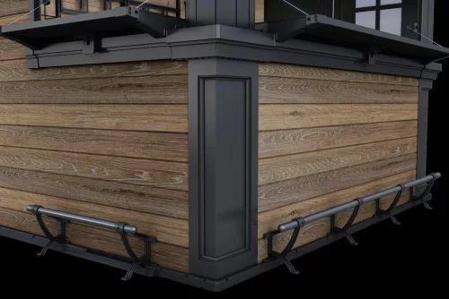 Keter DECO BAR DUO kerti bár és tároló – DECOCOAT, walnut, 2 az 1-ben